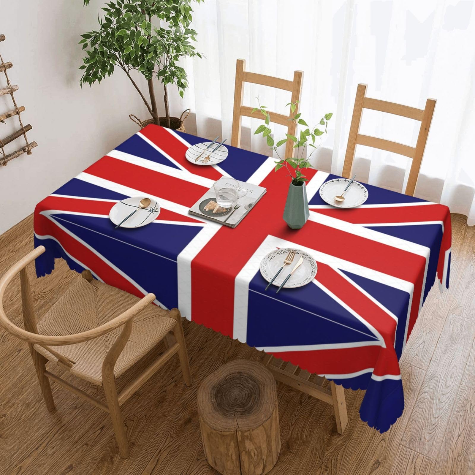 Nappe rectangulaire drapeau anglais lavable pour protéger vos tables
