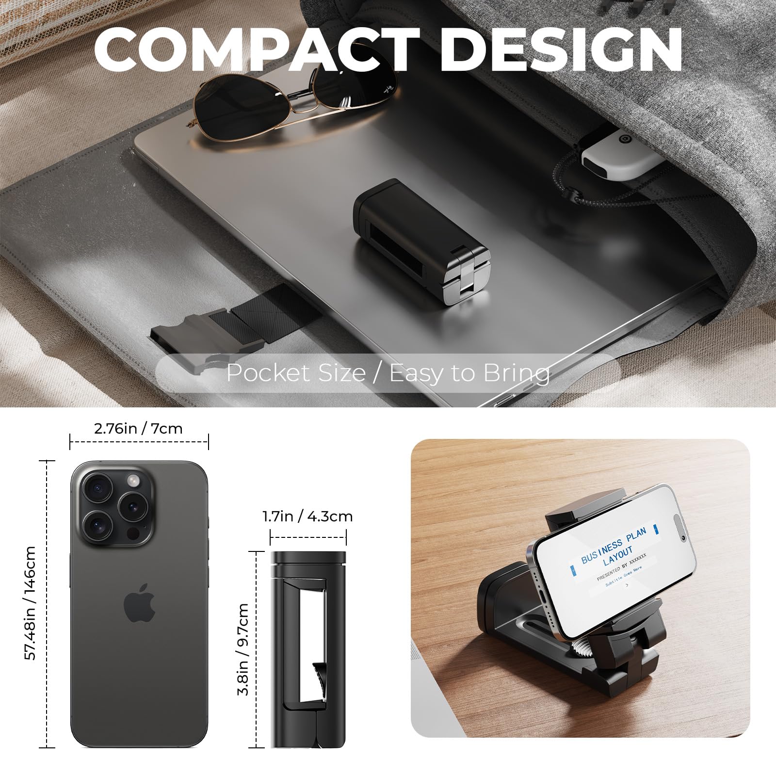 Soporte universal para teléfono de avión, en Flight Travel Essentials, 1 paquete