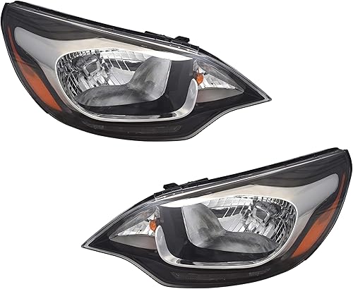 Juego de faros halógenos de repuesto para Kia Rio Sedan 2012-2017 con bombillas lado izquierdo y derecho PartsLink KI2502159, KI2503159#