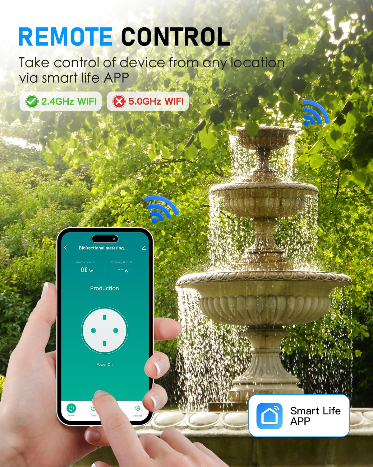 GreenSun Wifi Stopcontact, Stroommeter Voor Balkonkrachtcentrale Stroommeter Timer Smart Bidirectionele Meting Van Stroomverbruik En 684591193