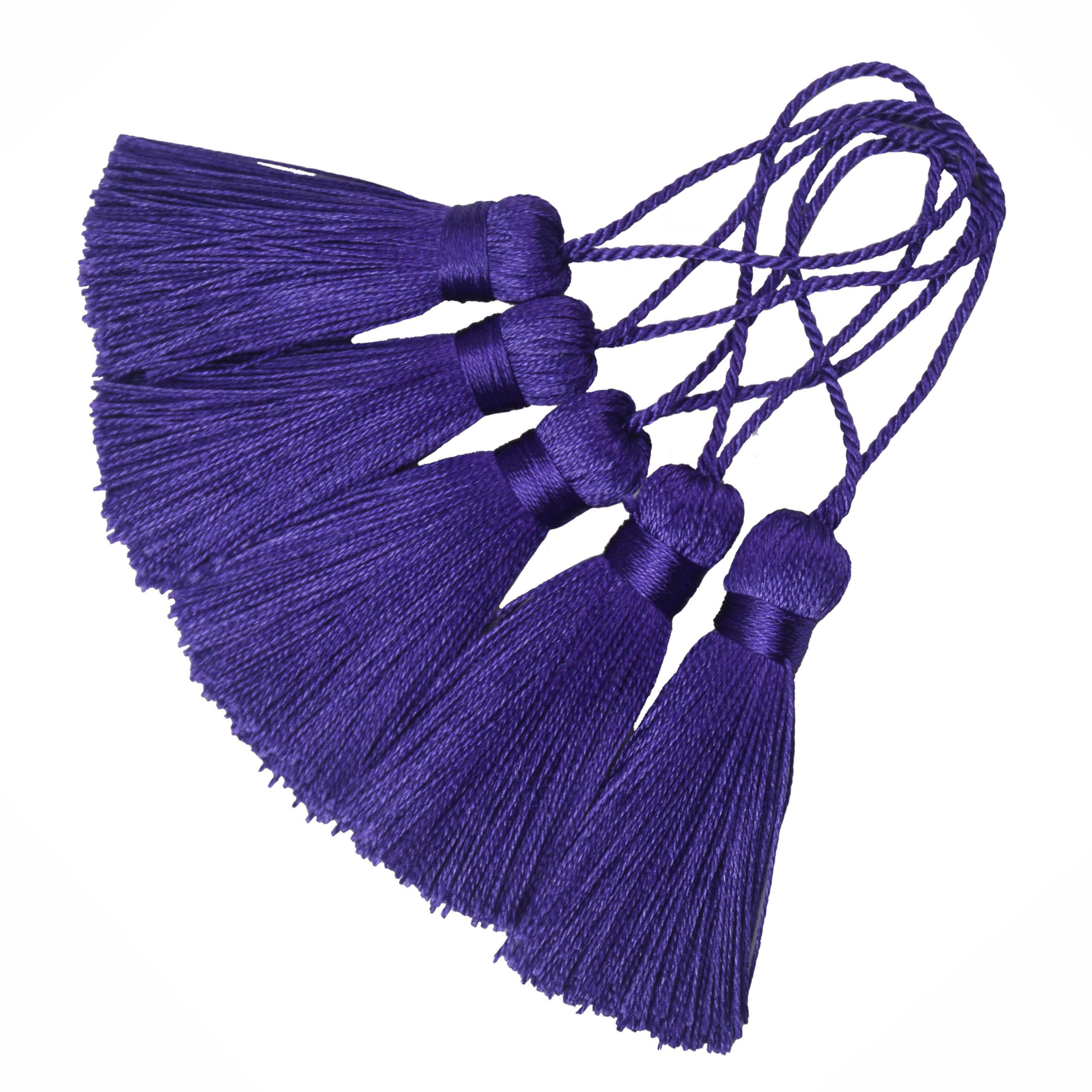 20pcs 10.9cm Handmade Tassel for DIY Craft,Bookmark-Dark Purple