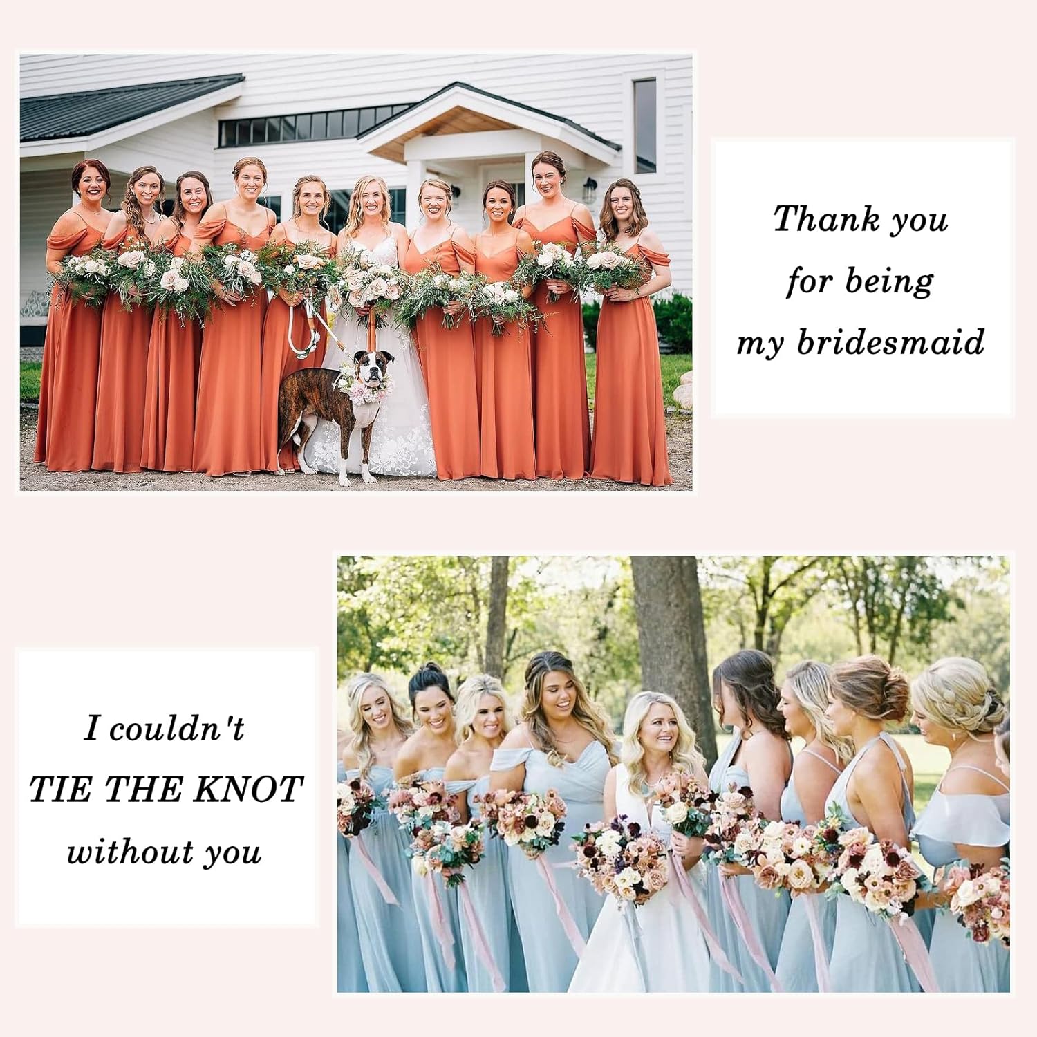 Bridesmaids Gift I Couldn't Say I Do Without You Teardrop Wedding Earrings Cubic Zirconia Dangle Drop Earring Bridesmaid Proposal Gifts Sets of 4 6