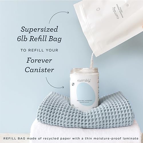 Miniatura 4 de Esembly Detergente a base de minerales HE para lavar la ropa y pañales de tela para el hogar, patentado, sin fragancia, verificado por EWG,