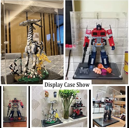 Miniatura 3 de Vitrina para Lego 10302 76989 43230 - Caja de exhibición de acrílico transparente para modelo Optimus PrimeTallneckCámara, 11.8x7.8x15.7 pulgadas