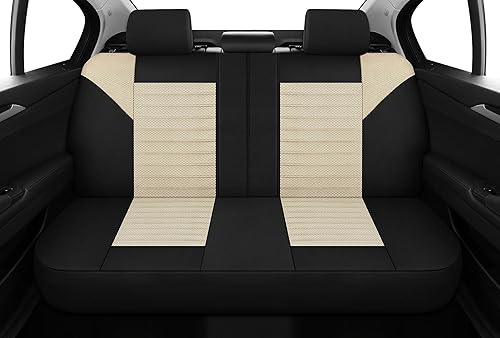 VarCozy Juego de fundas de asiento trasero de malla de aire 5D, fundas de asient
