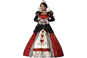 In Character Costumes, LLC Women's Queen of Hearts Costume with Hoop and Tulle Petticoat