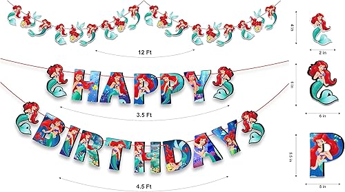 Miniatura 2 de Seyal Suministros para fiestas de cumpleaños con temática de sirena pequeña