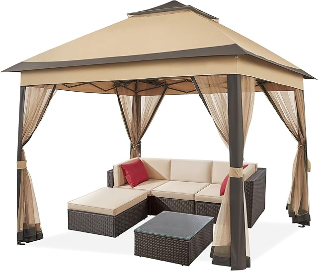 Yaheetech Yaheetech Pavillon 3,3x3,3m Wasserdicht Pop Up Faltpavillon — Pavillons