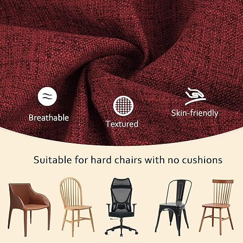 Miniatura 4 de ELFJOY Juego de 4 cojines para sillas de comedor, 18 x 18 x 3 pulgadas, cojines para sillas de cocina, cojines de asiento suaves y cómodos con lazos