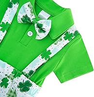 Vista 3 de BFUSTYLE Mameluco 2 en 1 para bebé niño de manga corta con corbatín 0-24 meses