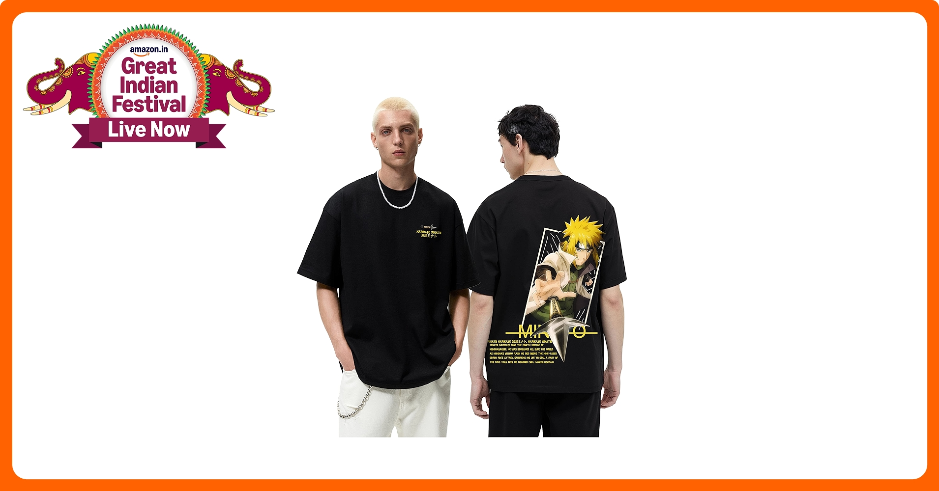 Buy G&G CLOSET Namikaze Minato Graphic Tees | Oversized Fits