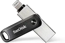 SanDisk Pen Drive Go iXpand de 256 GB para iPhone e iPad - SDIX60N-256G-GN6NE, preto