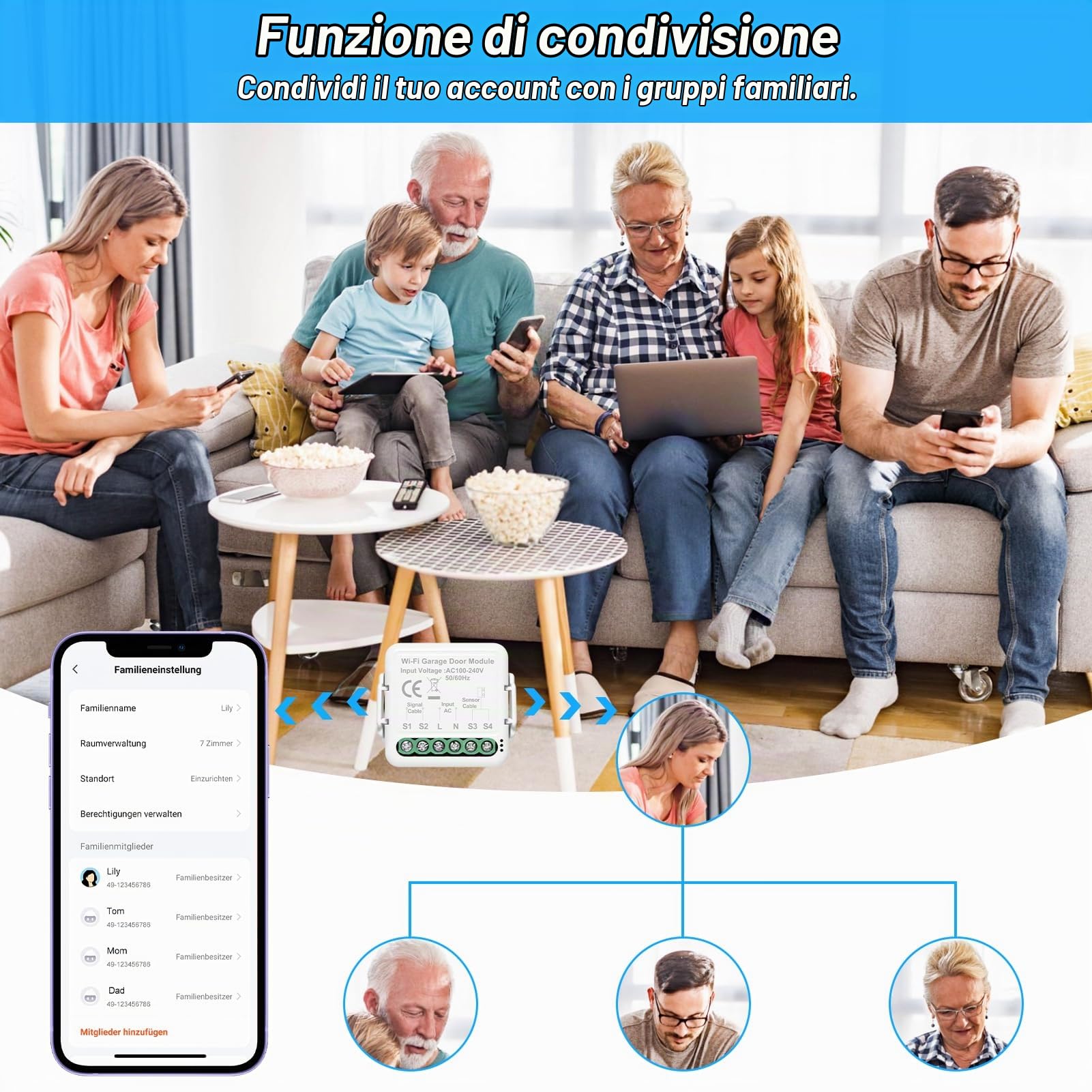 Apri Cancello Collegato Apriporta Garage Collegato WiFi Controllo App Tuya | Telecomando Intelligente Porta Compatibile con Alexa, Google Assistant Controllo Vocale (2)