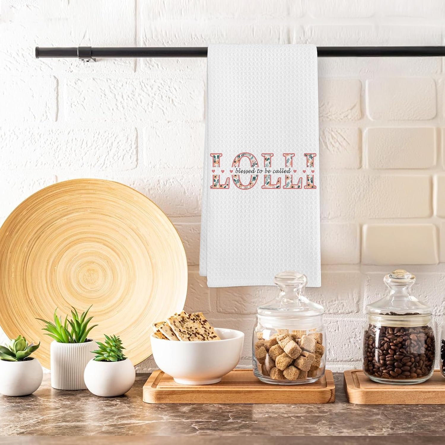 Lolli Grandma Gifts Kitchen Towels, Mothers Day Birthday Gifts for Lolli Dish Tea Towels, Grandma Decorative Hand Towel for Kitchen Bathroom, 16x24 Inch image 5