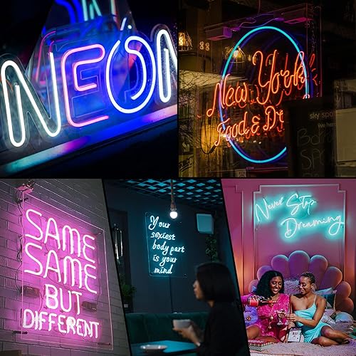 Miniatura 18 de Letreros de neón personalizados, letreros LED de neón regulables personalizados para cumpleaños familiar, bar, boda, fiesta, luz nocturna y logotipo