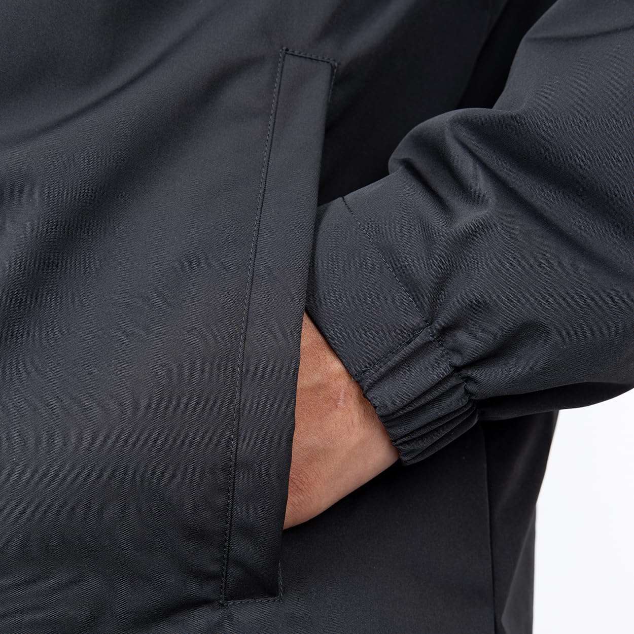 Borussia Mönchengladbach Übergangsjacke „Spring“ | Offizieller Fanartikel Fohlenshop | Gladbach Jacke Dunkelgrau Kapuze Abnehmbar