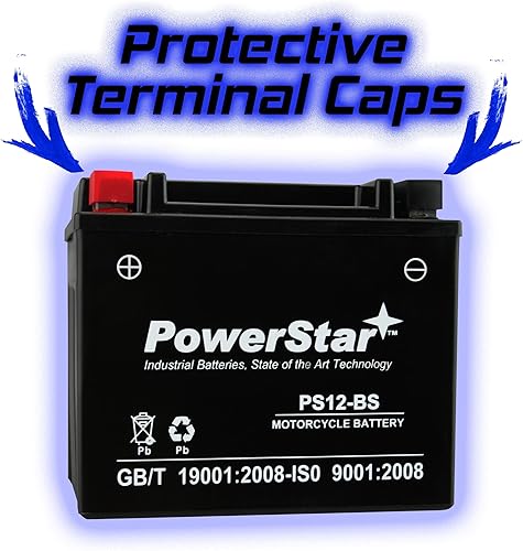 Miniatura 2 de PowerStar YTX12-BS Motorcycle Battery Compatible with Kawasaki KLE650 Versys ABS 2014 to 2019