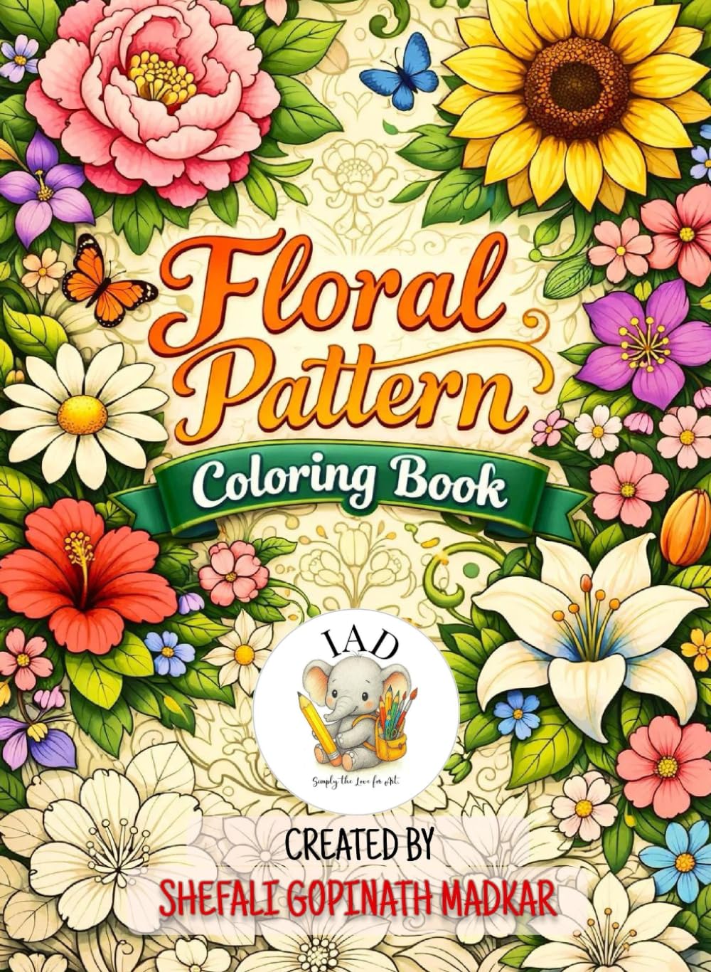 Livre de coloriage de motifs floraux pour adultes avec 50 illustrations botaniques uniques