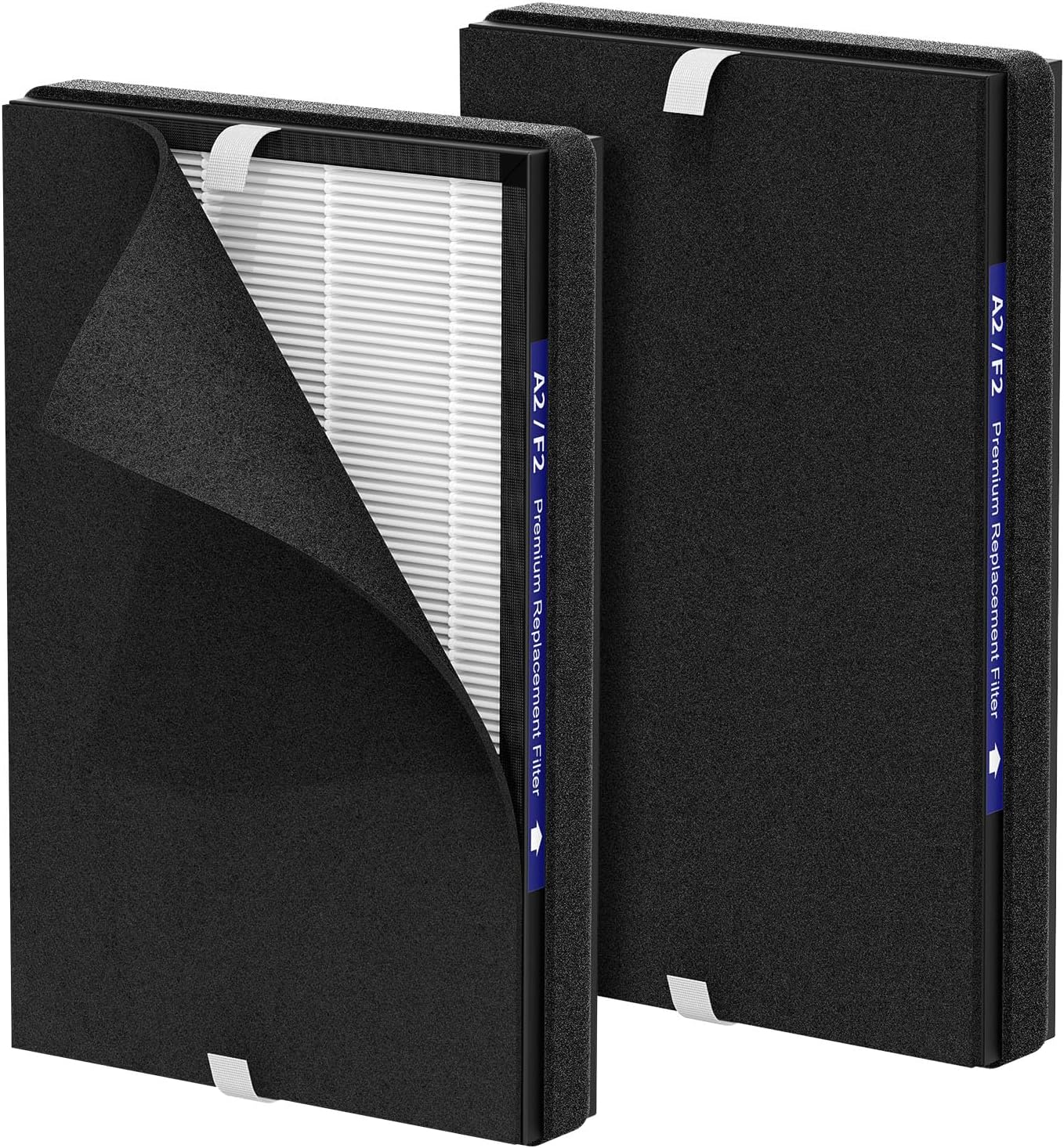 A2 F2 True HEPA Replacment Filter Compatible with 3M Filtrete Room A2 Air Puri-fier Models FAP-C02-A2, FAP-C03-A2, FAP-T03-A2, FAP-SC02L, Part #1150101, 2 Pack