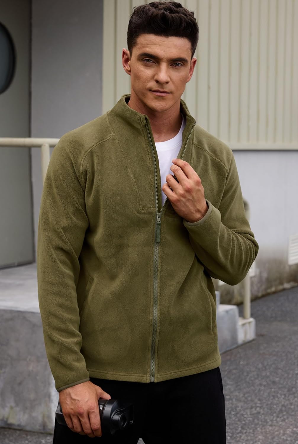 Men's Polar Fleece Jacket Warm Soft Midweight Full Zip Sweatshirt (S-XXL) - Image 3