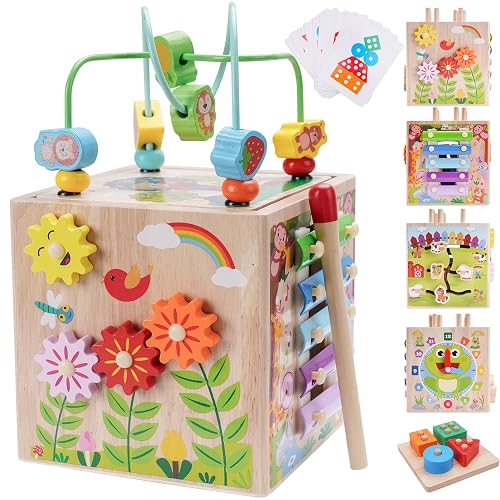 KMTJT Wooden Activity Cube (Pink)