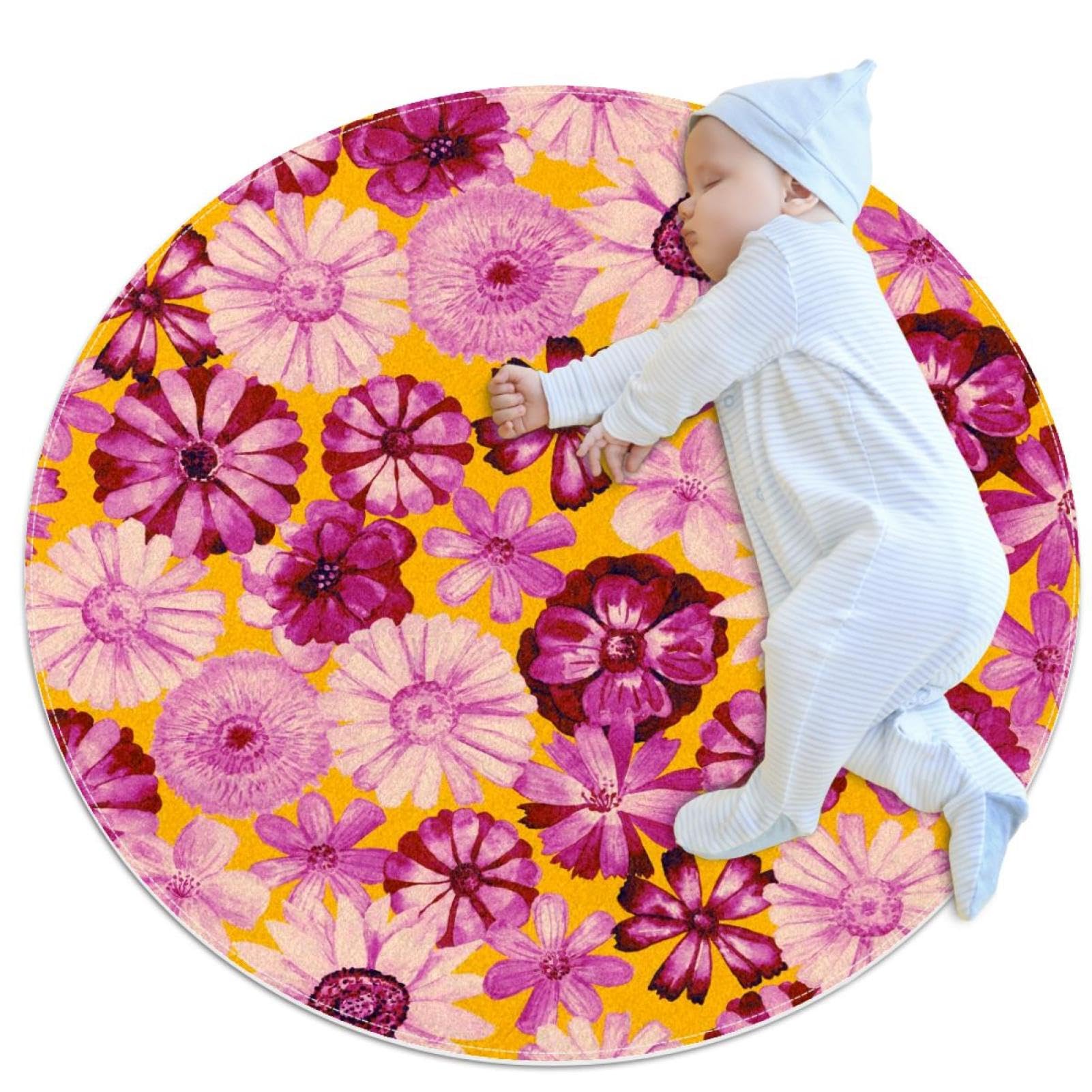 Tapis de salle de bain botanique pour une chambre d'enfant douce et fleurie