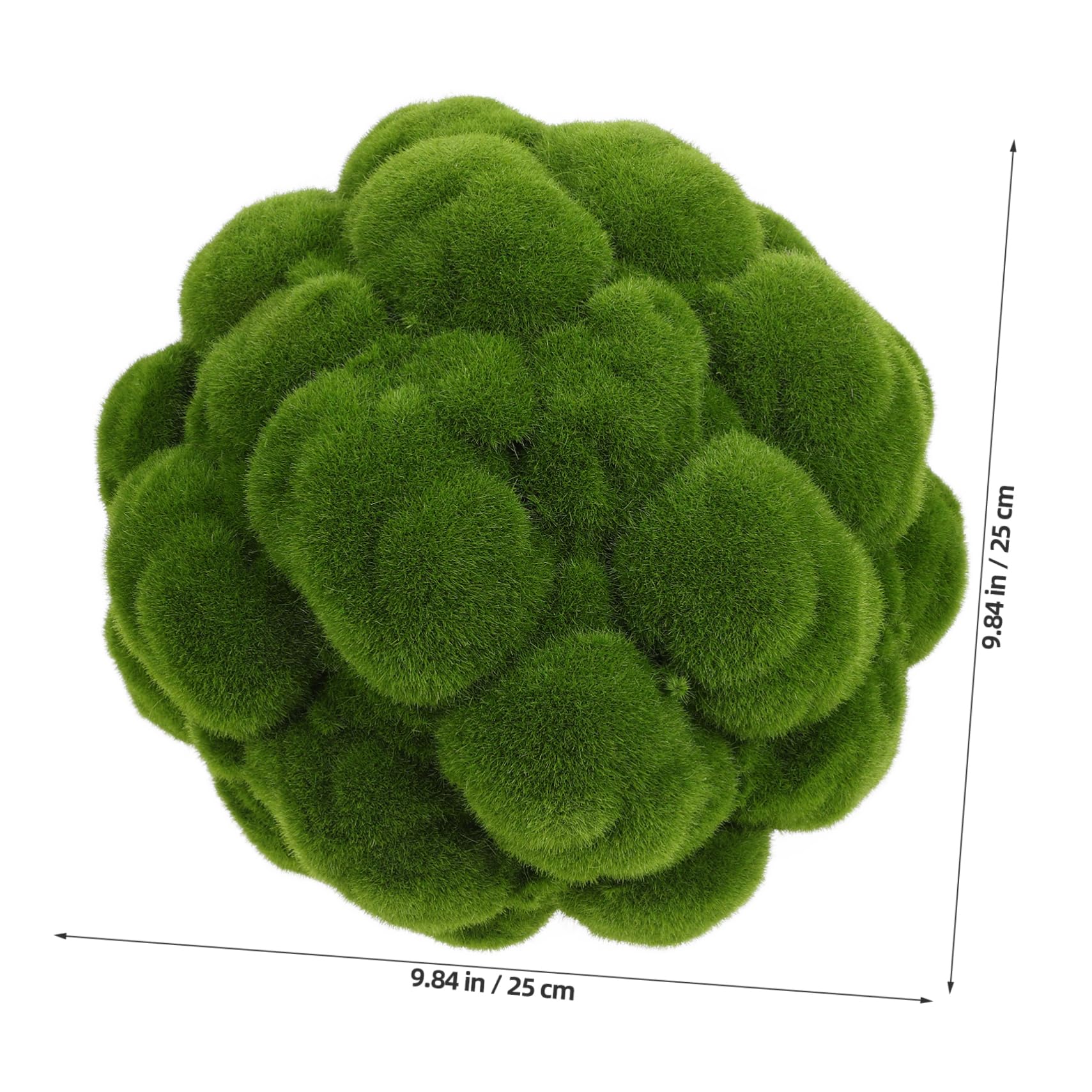 ULTECHNOVO Bola de Musgo Simulada Verde de PVC, 1 Pieza para Decoración