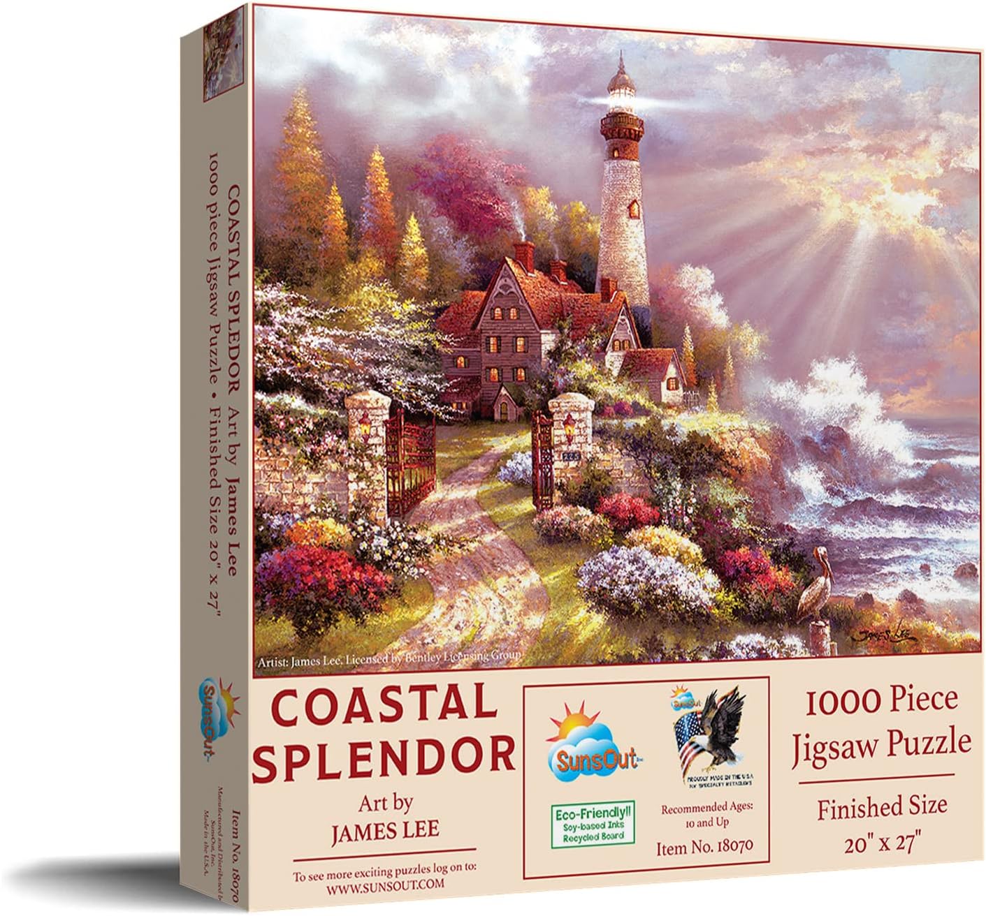 SUNSOUT INC - Coastal Splendor - 1000 pc Jigsaw Puzzle by Artist: James Lee - Finished Size 20" x 27" - MPN# 18070