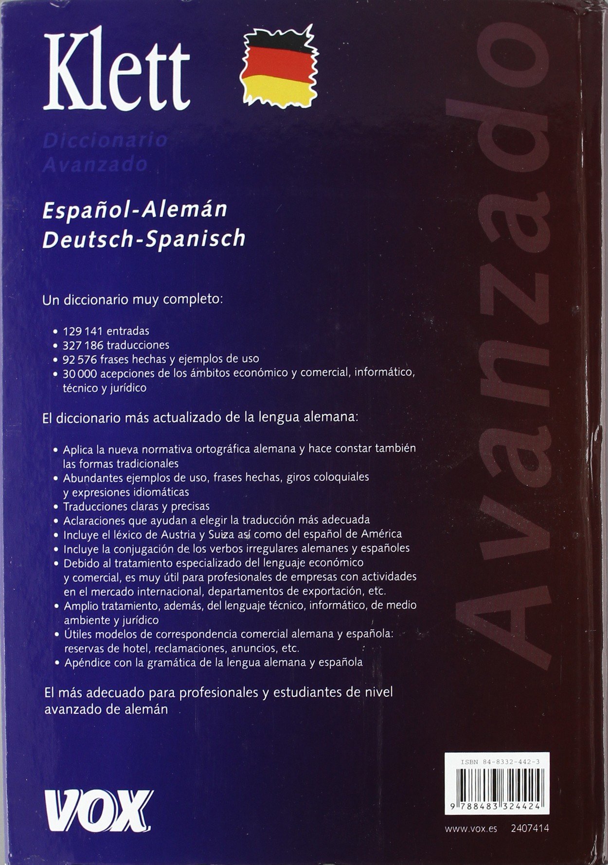 Diccionario Avanzado Alemán-Español/Español-Alemán