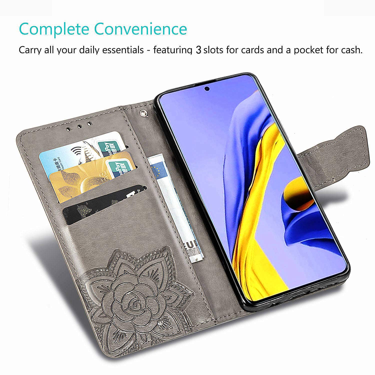 CCSmall for Samsung Galaxy A71 5G Wallet Case for Women Girls