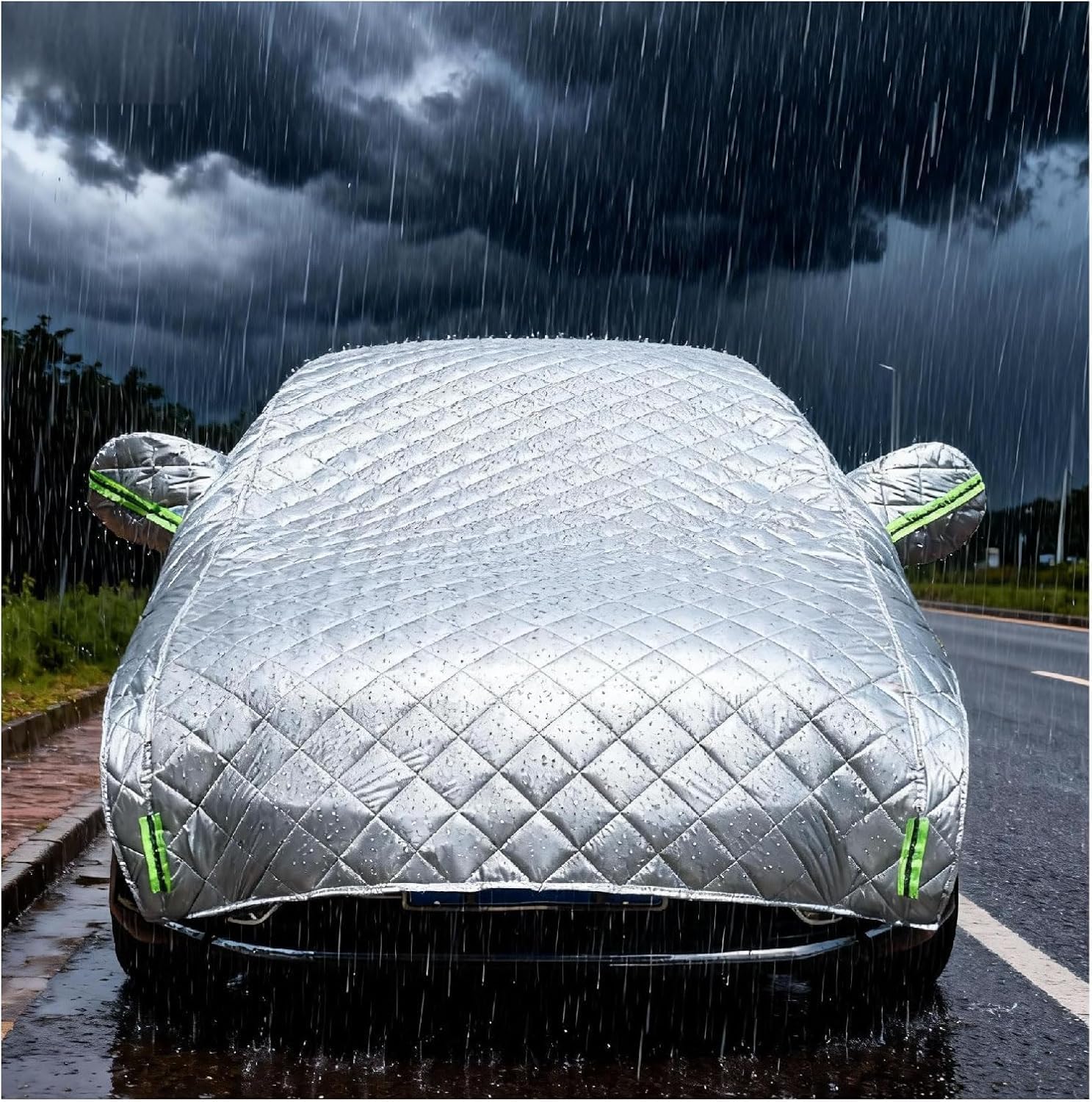 Hail Proof Car Cover for Toyota Calya 2016-2023, Outdoor Custom-Designed car Covers Waterproof with Reflective Strips rvt3fr