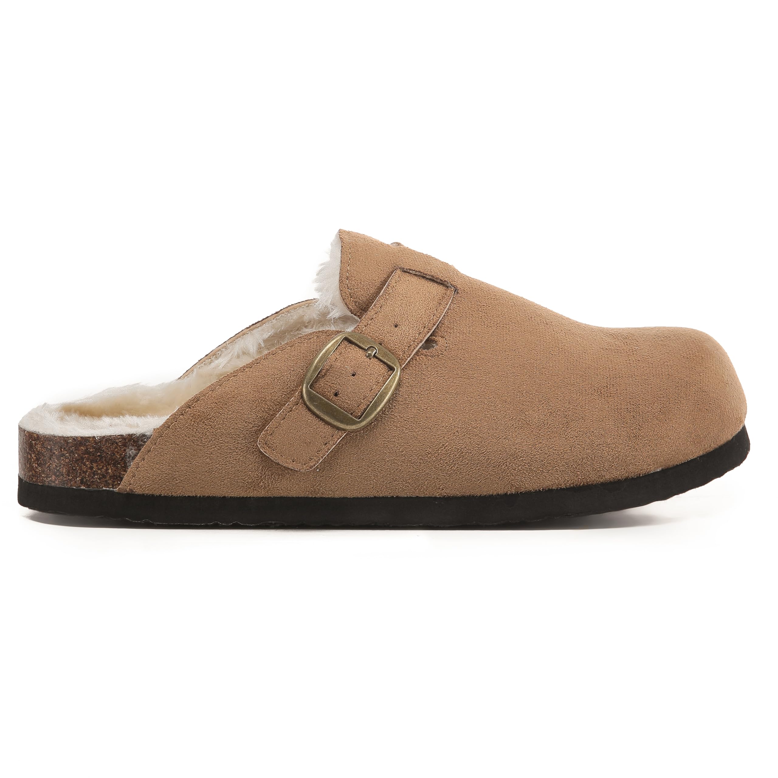 vivashoes Women's Suede Slip-On Buckle Clog – Classic Closed-Toe Mule with Adjustable Strap, Cork Footbed & Rubber Outsole – Effortless Comfort for Cozy Days, Lounging & Everyday Living-picture-36