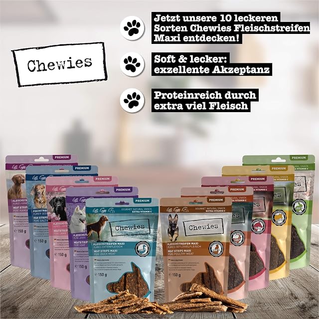 Foto 3 de 6 de Chewies Tiras de Carne Maxi para Perros de Carne de Conejo 100% - 150 g