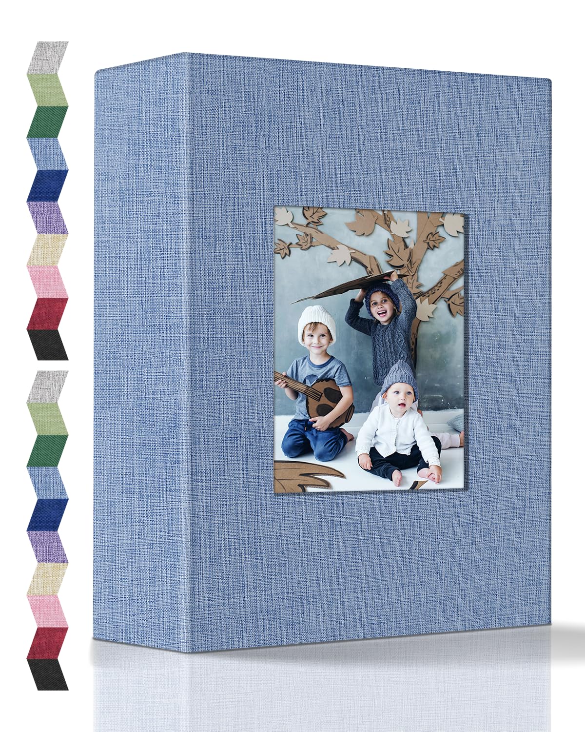 Popotop Photo Album 4x6-100 Photos Photo Books with 100 Vertical Pockets,Linen Cover Albums for Family Wedding Anniversary Baby Vacation Pictures