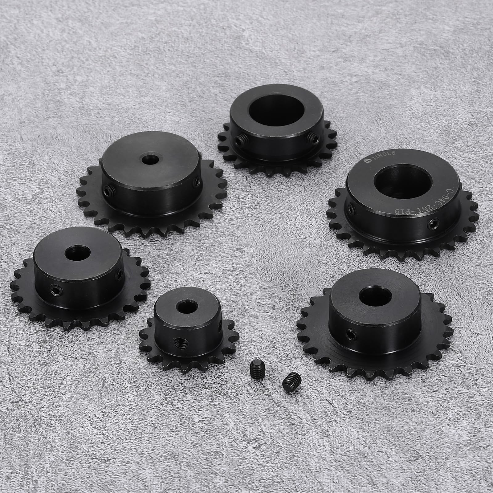 uxcell 2 Pcs #25 Chain Roller Sprocket 5mm Bore, 13 Tooth C45