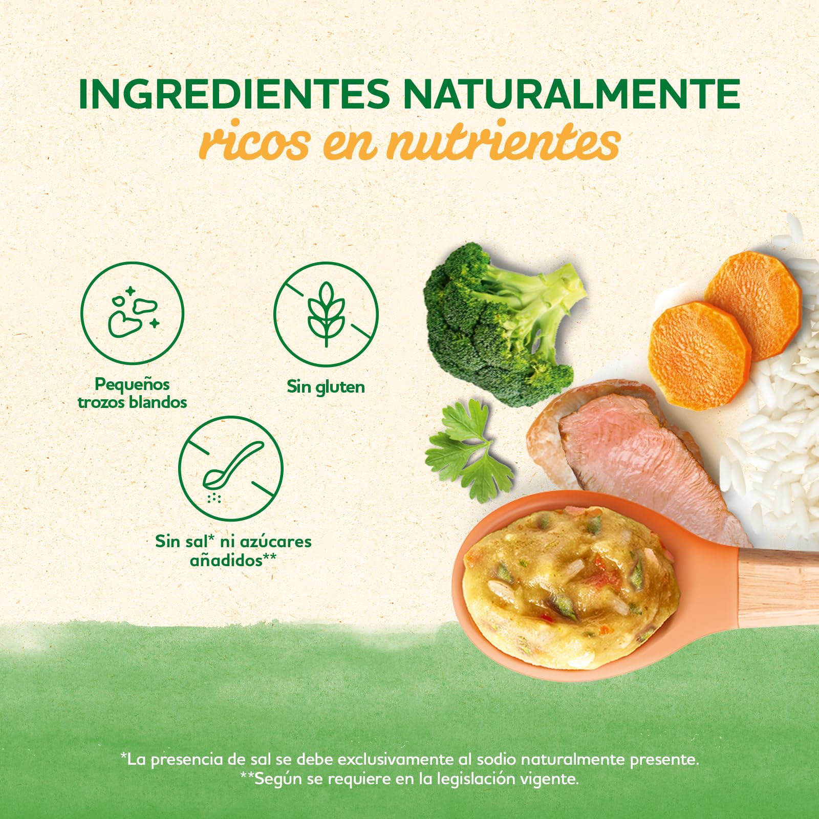 Blédina Tarritos de Crema de Verduras, Arroz y Ternera para Bebé. Tarritos Blédina Sin Sal Ni Azúcares Añadidos y Sin Gluten. Desde los 8 Meses, Pack 6x200g