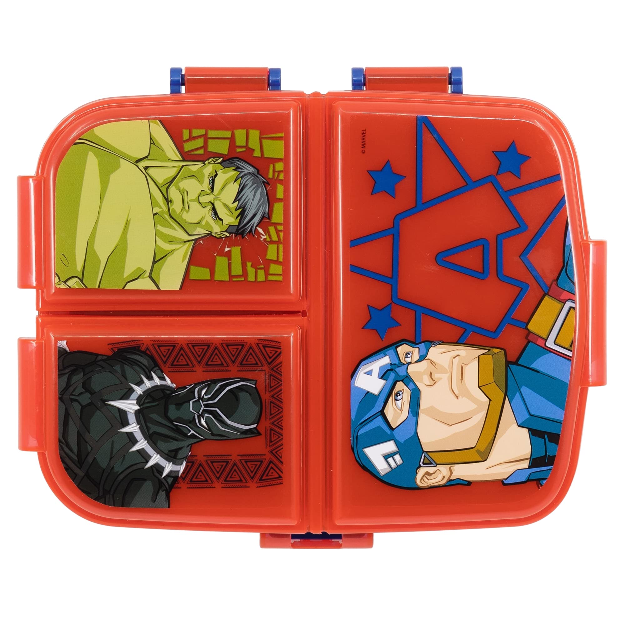Boîte à Lunch STOR Avengers - 3 Compartiments Sans BPA - Gamelle Enfant Marvel
