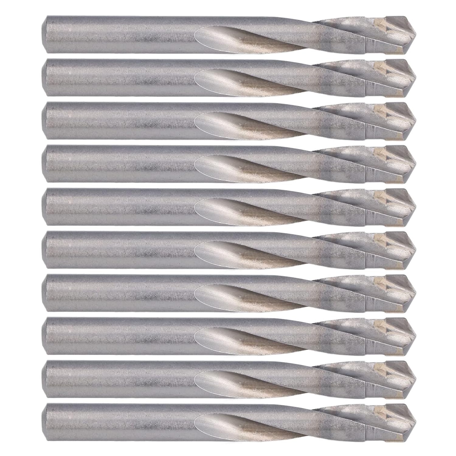 10Pcs Straight Shank Twist Drill Bit, Tungsten Steel Milling Cutter with High Temperature Quenching, Engraving Milling Cutter for PCB Metal Wood CNC