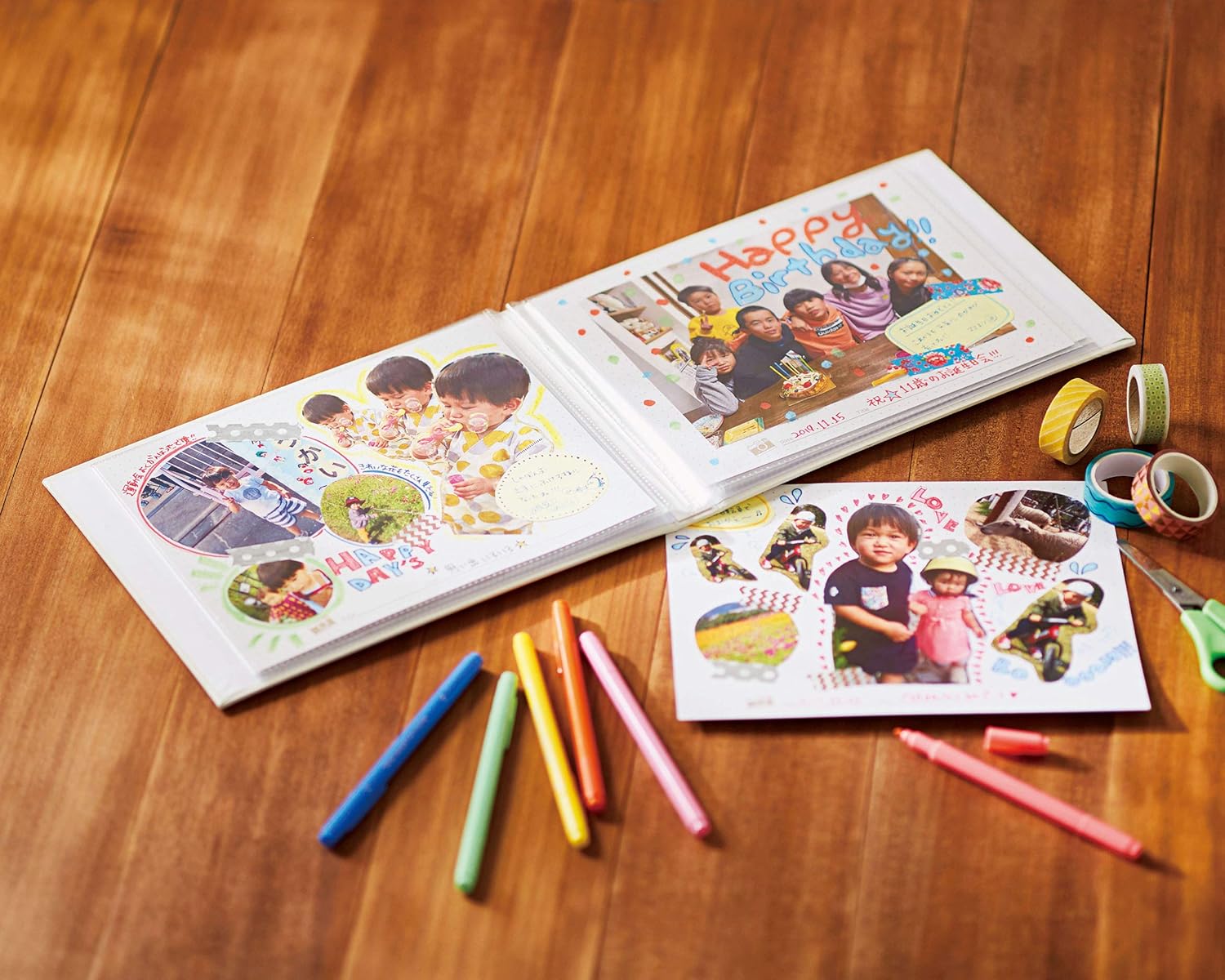 Amazon Co Jp コジット 思い出の集合写真アルバムスリム ナチュラルリーフ 通常 91702 家電 カメラ