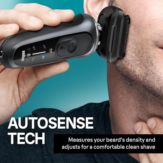 Braun Electric Shaver for Men, Series 7 7185cc, Waterproof, Wet & Dry Shave, Shaving Kit with SmartCare Center and Beard Trimmer, 3 Shave Modes, 60 Minute Battery Runtime, 10 Piece Set