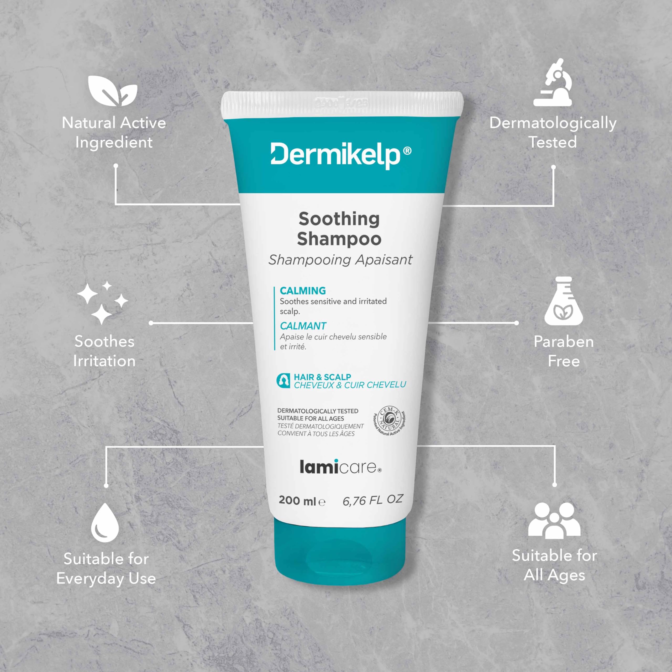 Dermikelp® Soothing Shampoo for Dry Itchy Scalps, Gentle Care for Dandruff and Sensitivity Coal Tar-Free, Paraben-Free - Image 3