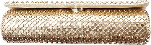 Miniatura 4 de Jessica McClintock Bolsa de noche con rollo de malla metálica (4.5 x 7.5 x 2 pulgadas, cadena de hombro incluida)