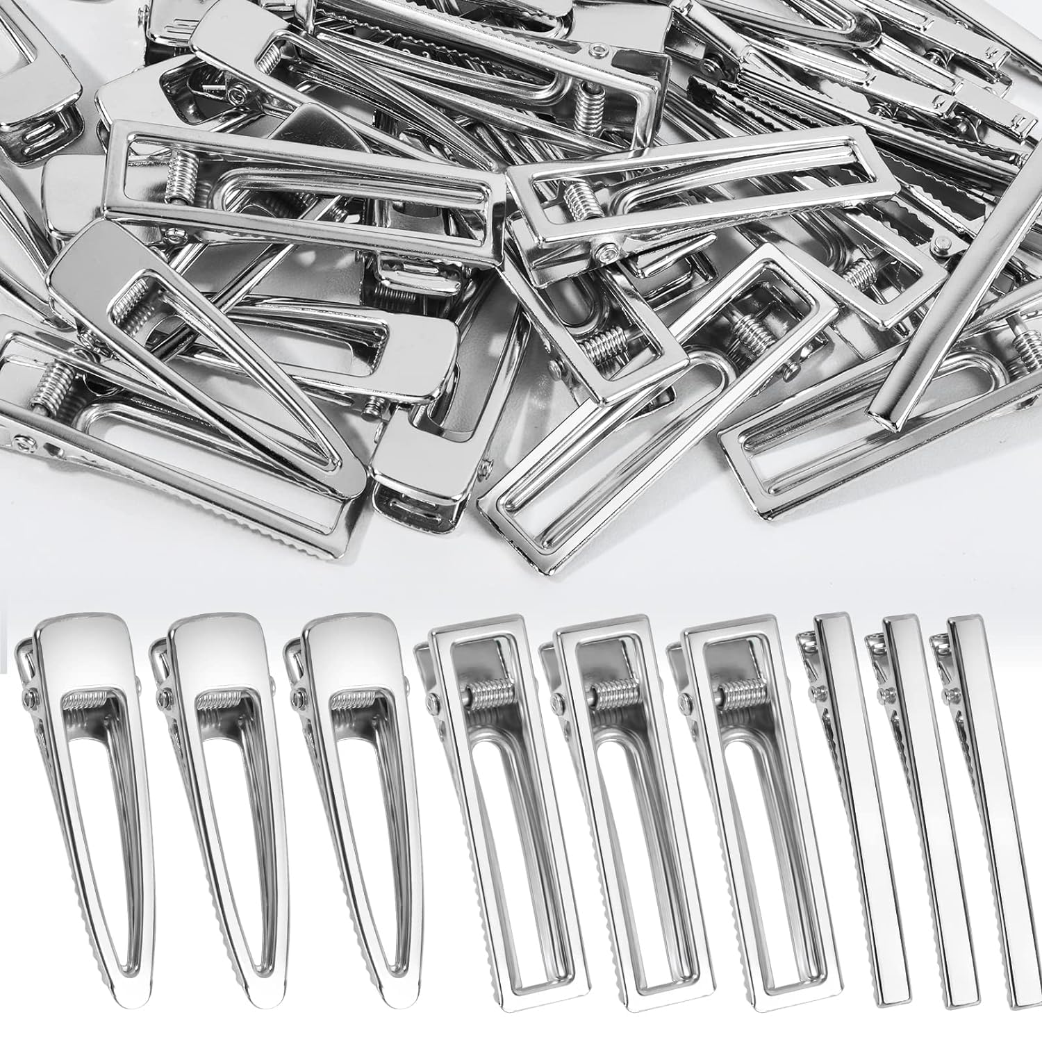 Diy Crafts 14233 Clips Test Metal Clips Clips Hair Clips Hairpins 35mm - 75mm Test Clip Pin Backs, Pack of 200 Lot, Mix Sizes Lot 35mm - 75mm (Multicolor)