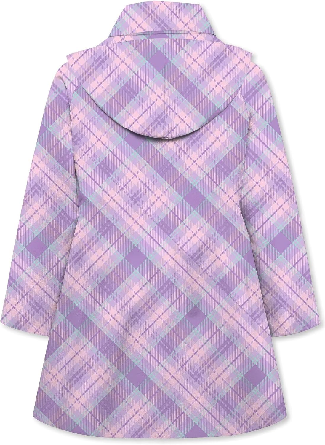 Betusline Girl's Waterproof Hooded Trench Coat Single Breasted Rain Jackets Outerwear, 2-14 Years