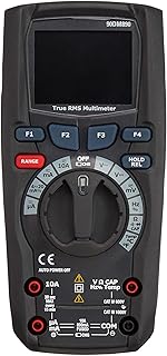 Amazon Basics Multímetro digital, muy resistente, cuenta hasta 50 000, pantalla LCD TFT a color, con valor eficaz RMS, CAT IV de 600 V, Negro (Anteriormente Marca AmazonCommercial)