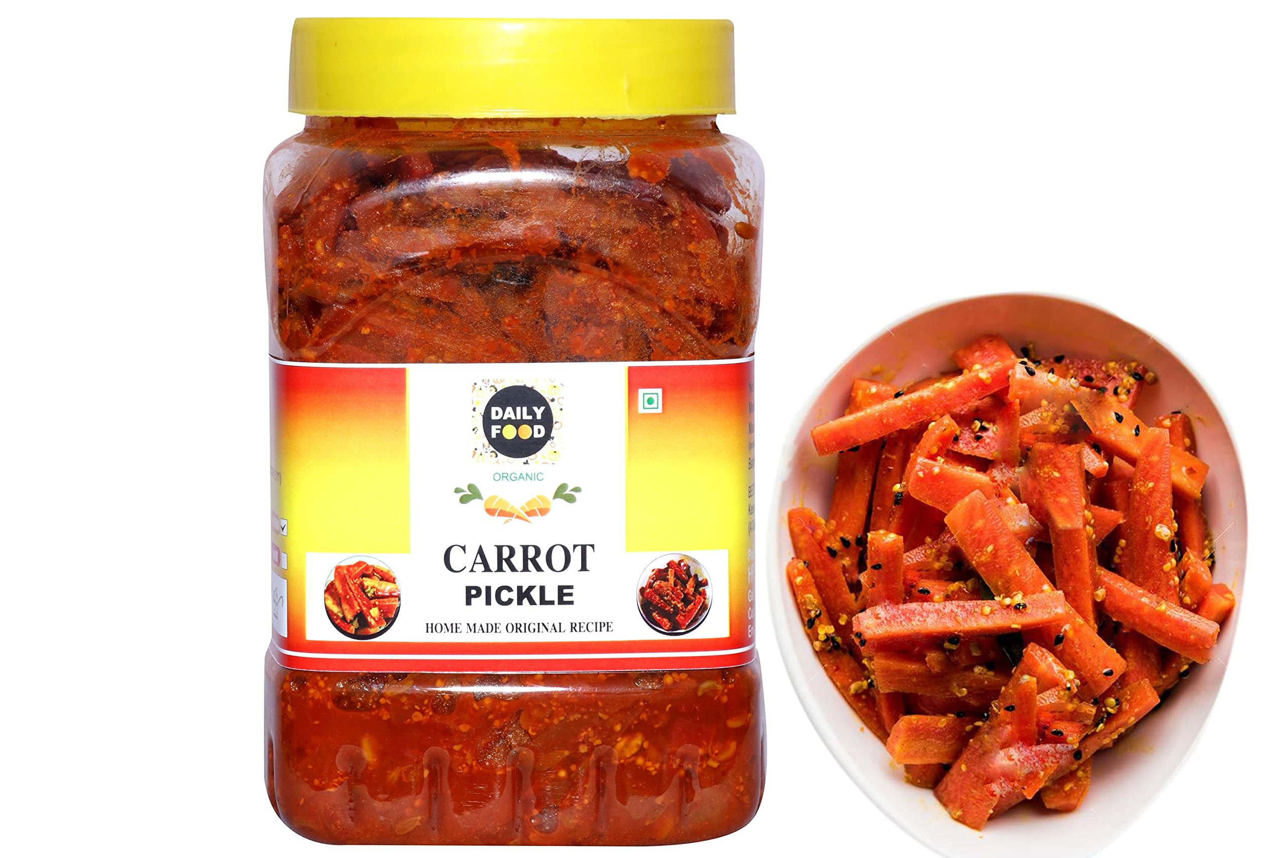 DAILY FOOD Homemade Organic Natural Carrot Pickle Gajar Ka Achar (800gm)