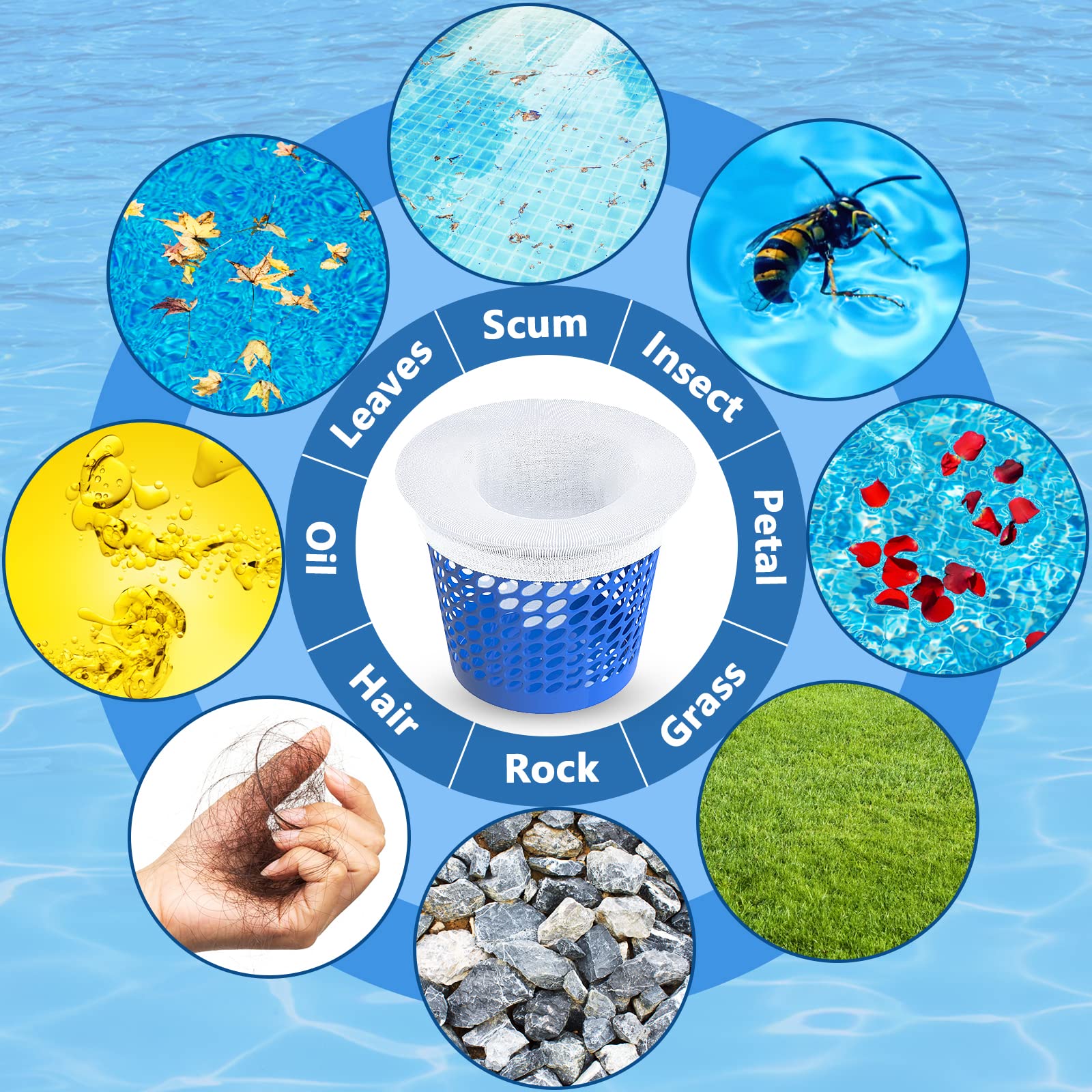 Skimmer do basenu, 30 sztuk, siatka, skimmer, filtr siatkowy, filtr siatkowy