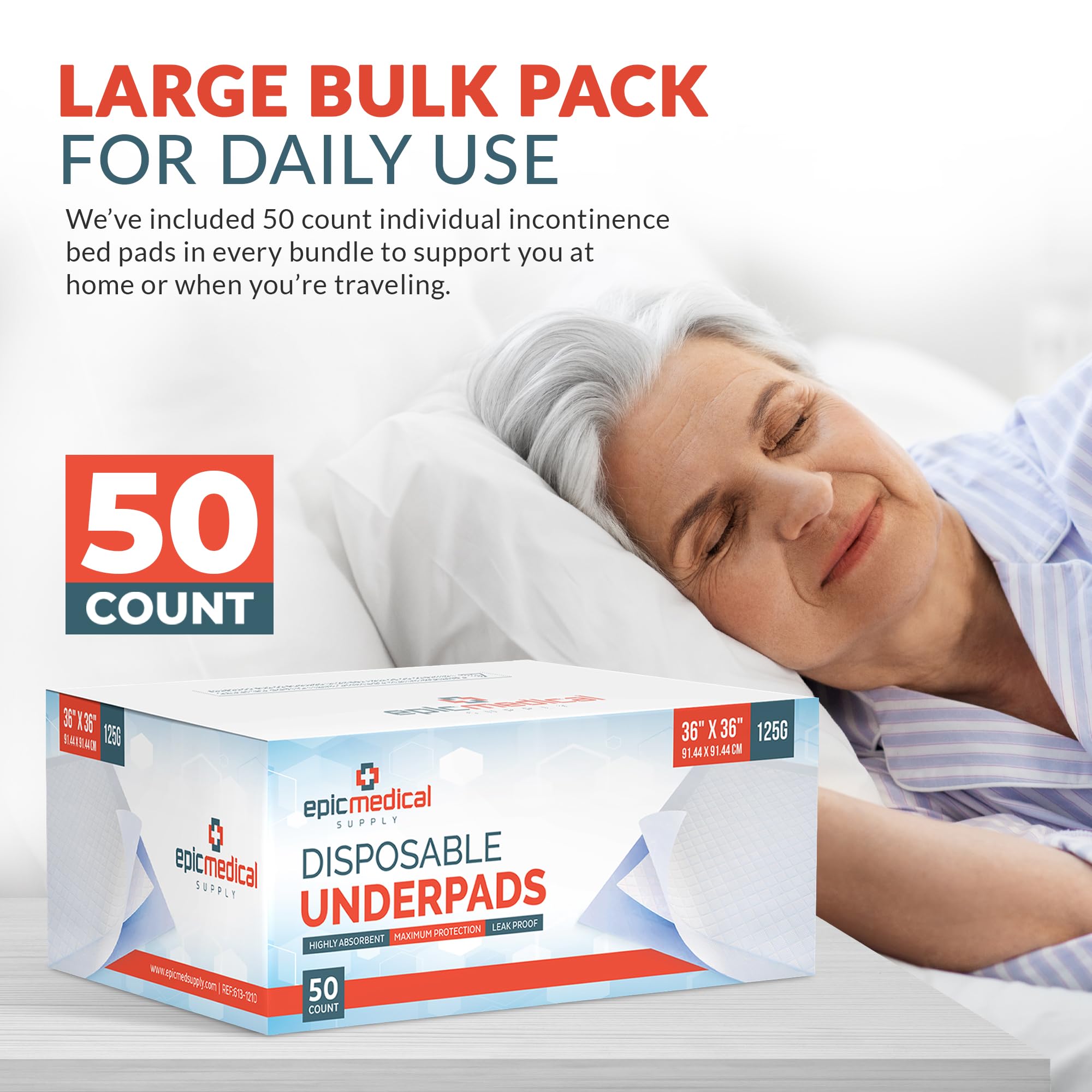 Almohadillas de cama desechables para adultos de 36 x 36 pulgadas, almohadillas desechables para adultos mayores, almohadillas de cama para incontinencia con soporte para humectación, suaves y