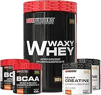 Kit Waxy Whey Chocolate 900g + 2x BCAA 100g + 2x Power Creatina 100g - Bodybuilders