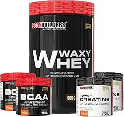 Kit Waxy Whey Chocolate 900g + 2x BCAA 100g + 2x Power Creatina 100g - Bodybuilders